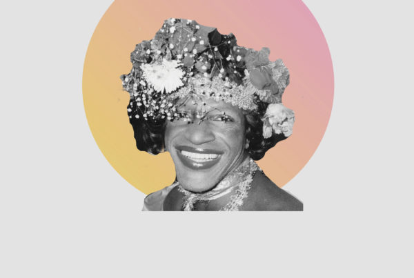 Picture of Marsha P. Johnson on a gray background.