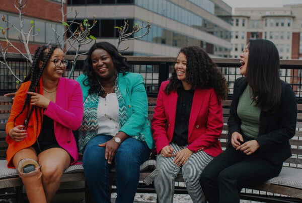 keri gray with three volunteers