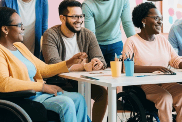 A picture of disabled workers.