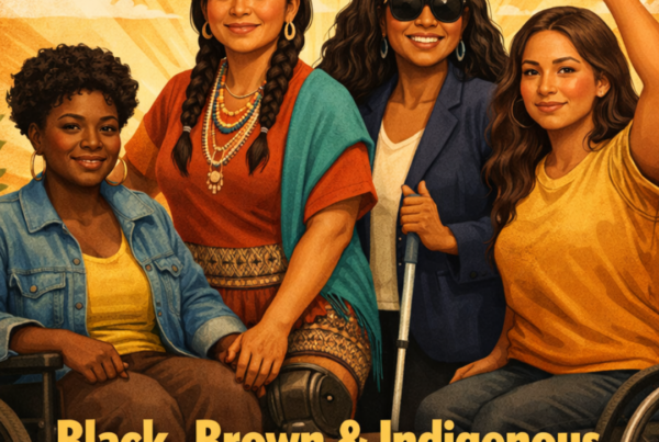 An illustration of different disabled women.